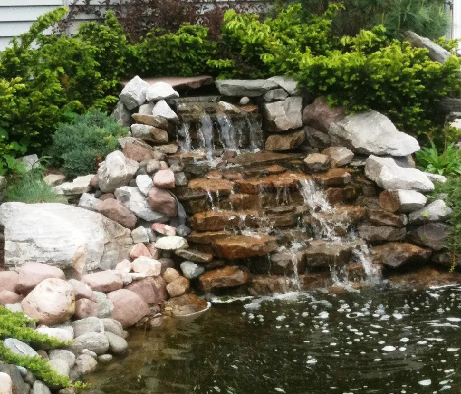Natural stone water feature